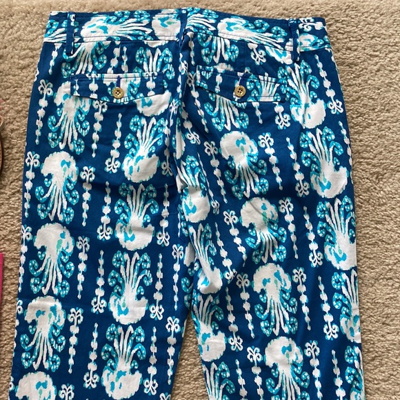 Lilly Pulitzer Cocoanut Walk Crop Indigo Get In Line - Picture 5 of 8
